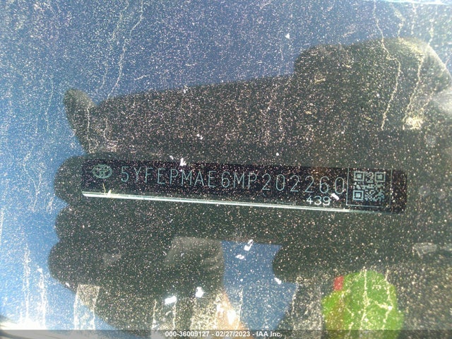 2021 Toyota Corolla, VIN: 5YFEPMAE6MP202260
