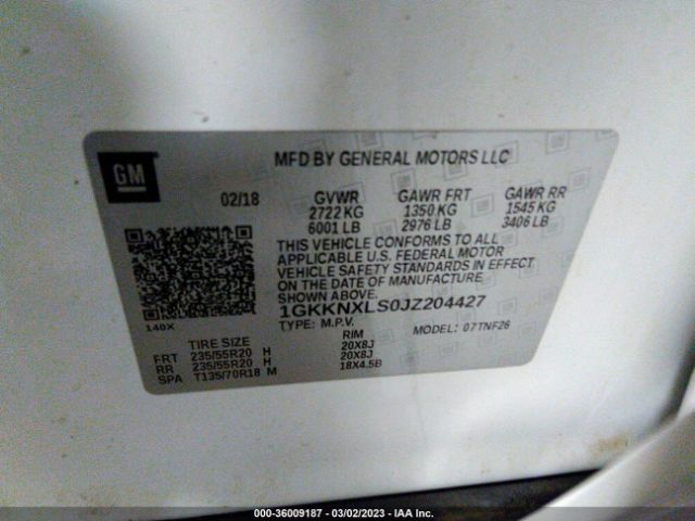 1GKKNXLS0JZ204427 GMC Acadia Denali