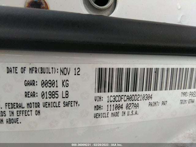 Dodge Dart Limited 2013 1C3CDFCA0DD210304 Image 10
