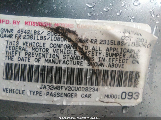 Mitsubishi Lancer Evolution Gsr 2012 JA32W8FV2CU008234 Image 11