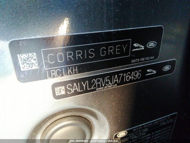 SALYL2RV5JA716496 Land Rover Range Rover Velar R-dynamic Se