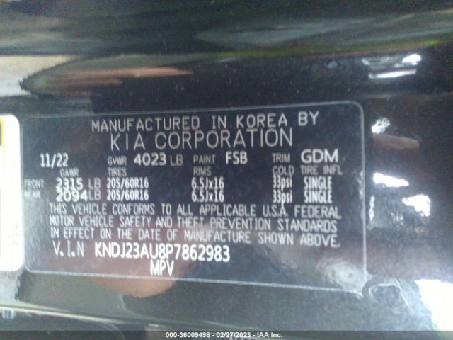 KNDJ23AU8P7862983 KIA SOUL LX