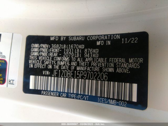 JF1ZDBE15P9702206 Subaru Brz Limited
