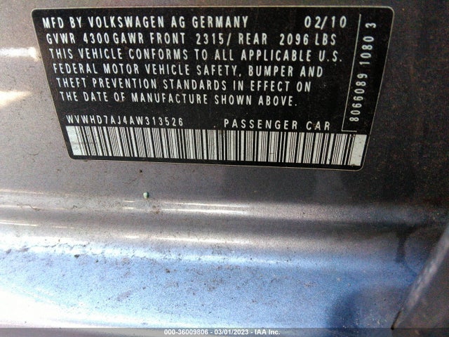Volkswagen GTI 2010 WVWHD7AJ4AW313526 Image 9