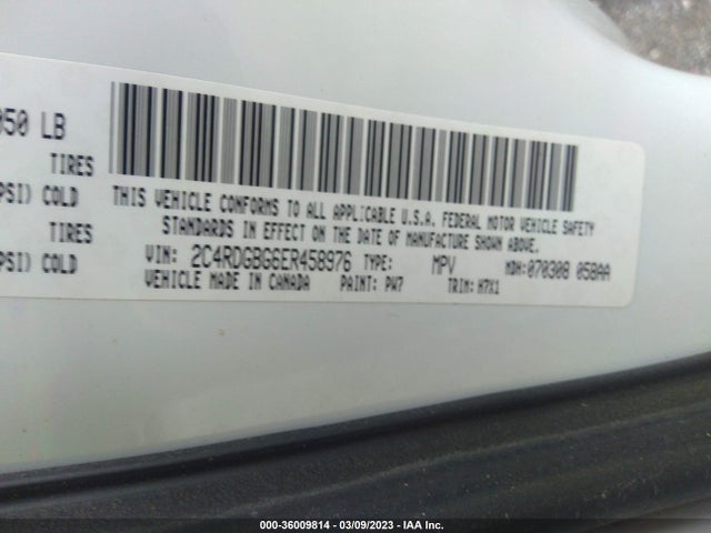 Dodge Grand Caravan American Value Pkg 2014 2C4RDGBG6ER458976 Image 9