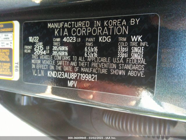 KNDJ23AU8P7199821 KIA SOUL LX