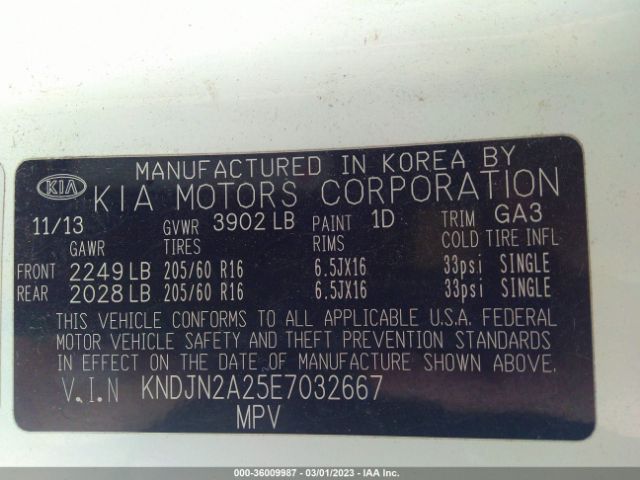KNDJN2A25E7032667 KIA Soul Base