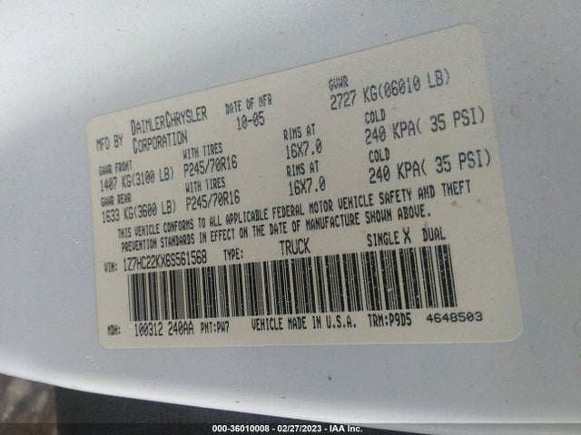 1Z7HC22KX6S561568 Mitsubishi RAIDER LS