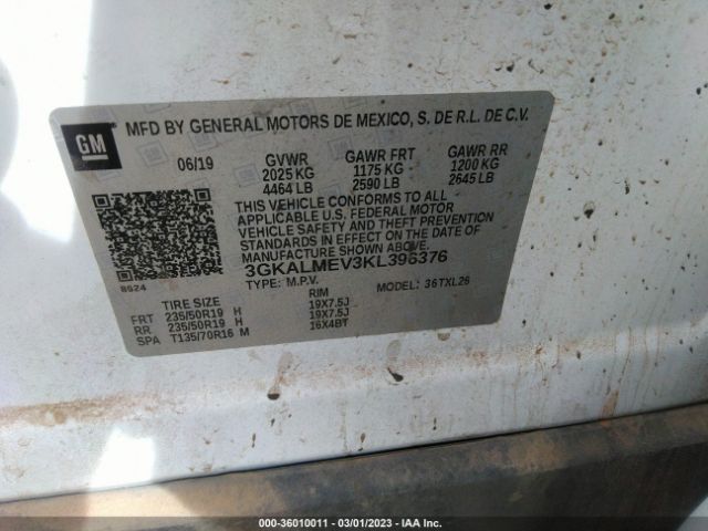 3GKALMEV3KL396376 GMC Terrain Sle