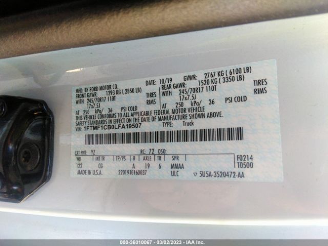 1FTMF1CB0LFA19507 Ford F-150 Xl/xlt