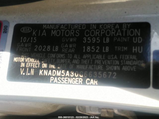 KNADM5A30G6635672 KIA RIO LX