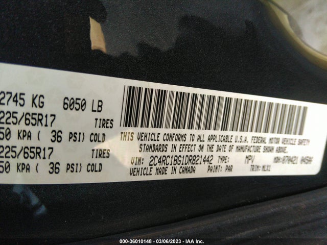 Chrysler Town & Country 2013 2C4RC1BG1DR821442 Image 10