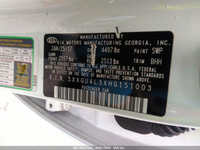 5XXGU4L3XHG151003 KIA OPTIMA EX