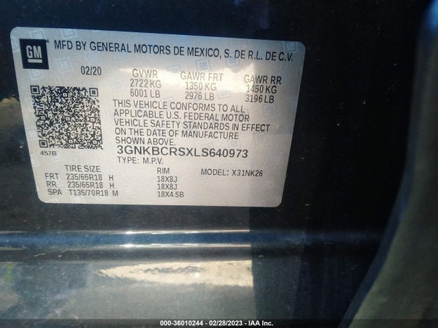 Chevrolet Blazer Lt 2020 3GNKBCRSXLS640973 Image 9