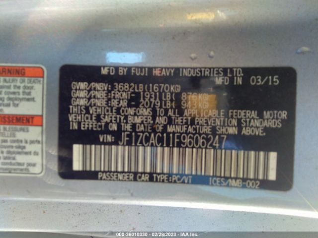 JF1ZCAC11F9606247 Subaru Brz Limited