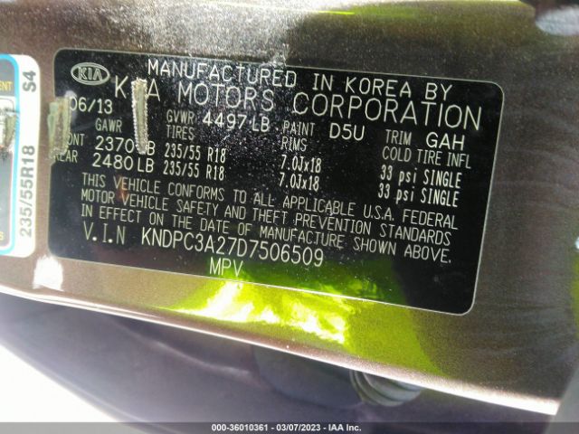 2013 KIA SPORTAGE KNDPC3A27D7506509 Photo 8