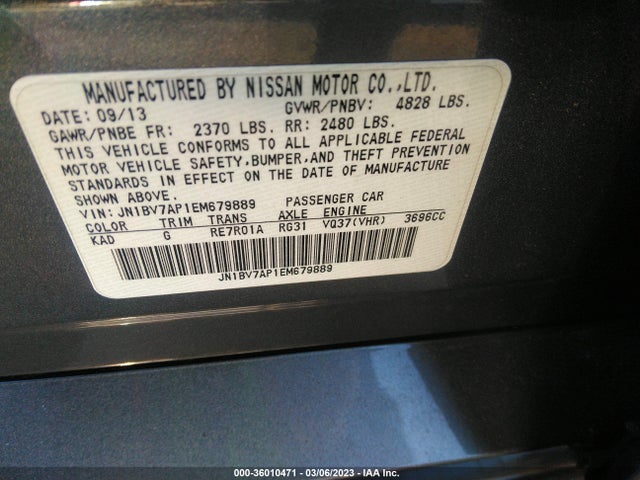 JN1BV7AP1EM679889 Infiniti Q50 Premium