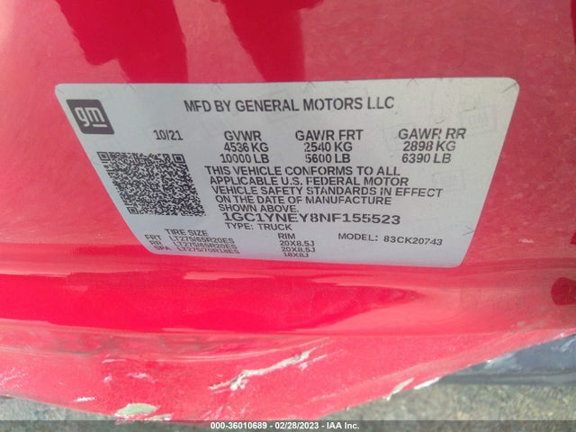 Chevrolet Silverado 2500hd Lt 2022 1GC1YNEY8NF155523 Image 9