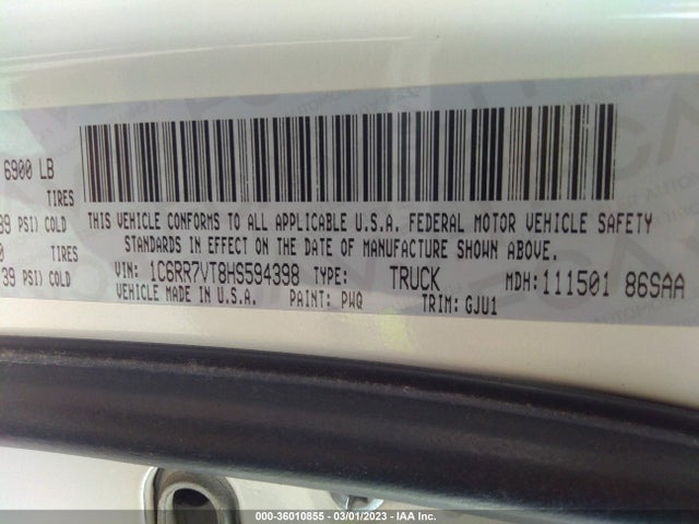 1C6RR7VT8HS594398 RAM 1500 Laramie