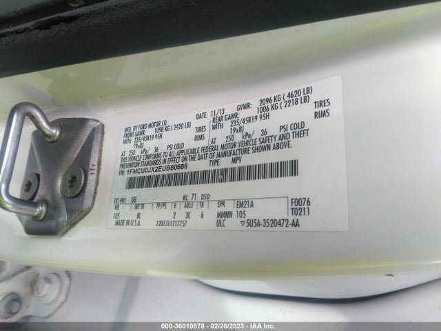 Ford Escape Titanium 2014 1FMCU0JX2EUB80686 Image 10