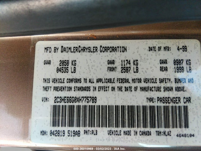 2C3HE66G0XH775789 Chrysler 300M