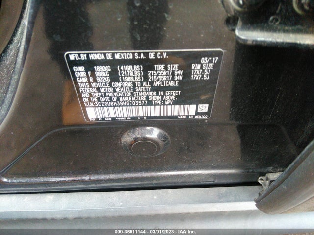 Honda HR-V LX 2017 3CZRU6H39HG703577 Image 9