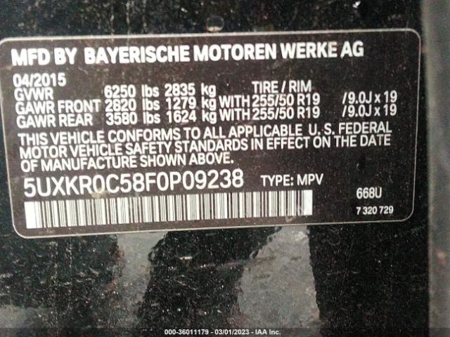 5UXKR0C58F0P09238 BMW X5 Xdrive35i