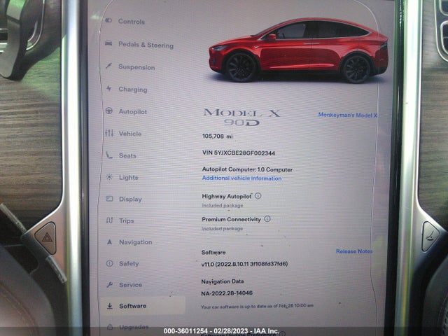 5YJXCBE28GF002344 Tesla Model X 70d/90d/75d/60d/p100d