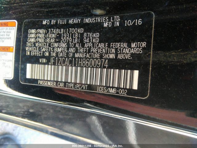 JF1ZCAC11H8600974 Subaru Brz Limited