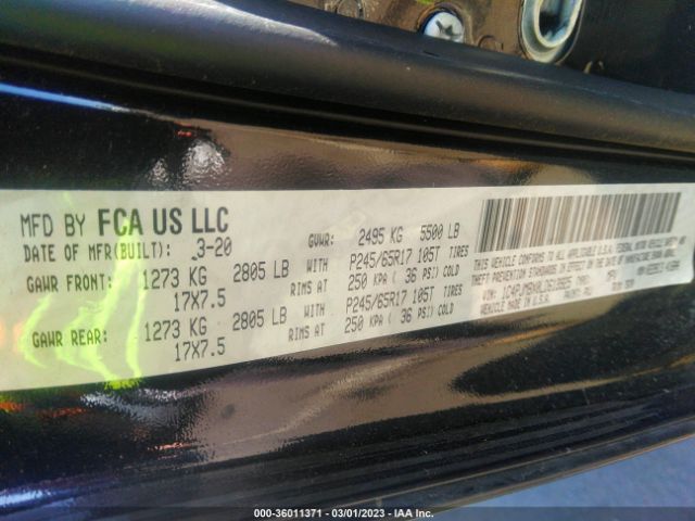 1C4PJMBX0LD613925 Jeep Cherokee Trailhawk