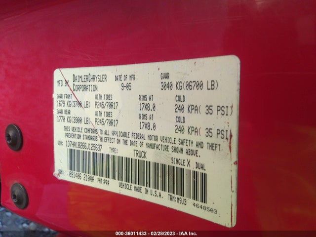 Dodge Ram 1500 Slt 2006 1D7HA18266J125637 Image 10