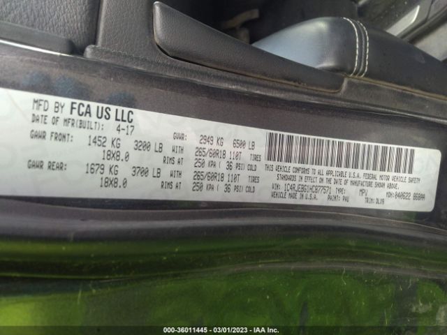 1C4RJEBG1HC877571 Jeep Grand Cherokee Limited
