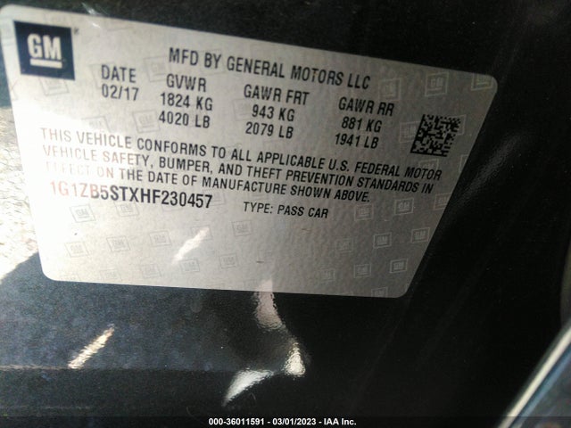 Chevrolet MALIBU LS 2017 1G1ZB5STXHF230457 Image 10