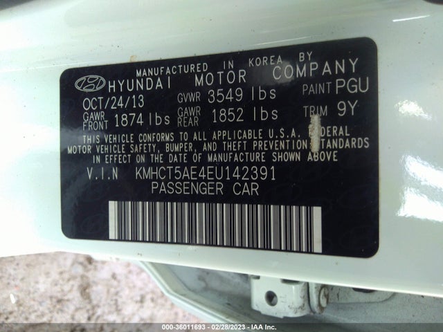 Hyundai ACCENT GS 2014 KMHCT5AE4EU142391 Image 9