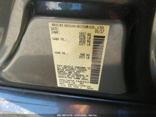 1N4AL3AP7HC268942 Nissan Altima 2.5 Sr