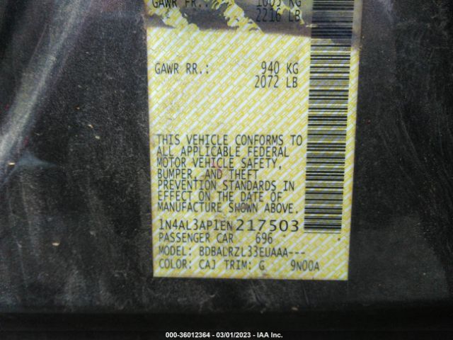 1N4AL3AP1EN217503 Nissan Altima 2.5 S