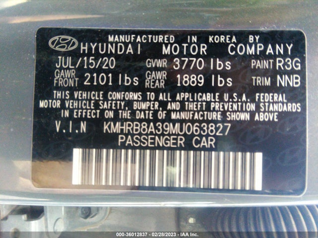 Hyundai Venue 2021 KMHRB8A39MU063827 Image 10