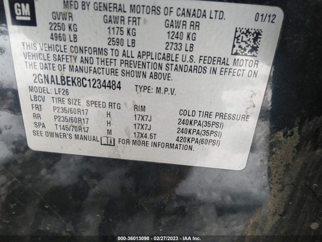 Chevrolet EQUINOX LS 2012 2GNALBEK8C1234484 Image 10