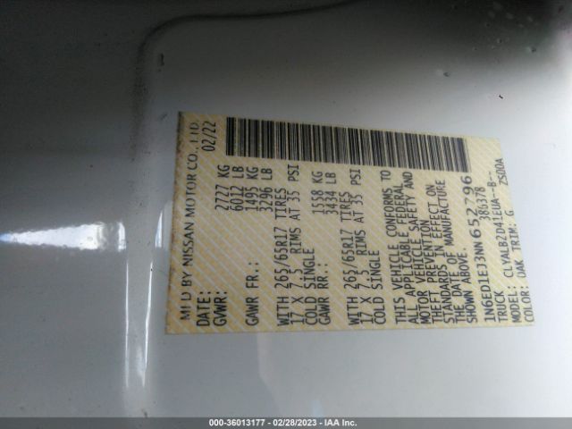 1N6ED1EJ3NN652796 Nissan Frontier Sv