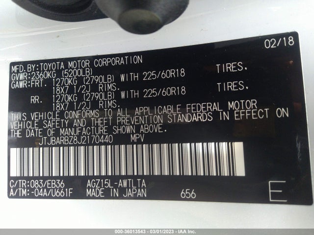 2018 Lexus NX, VIN: JTJBARBZ8J2170440