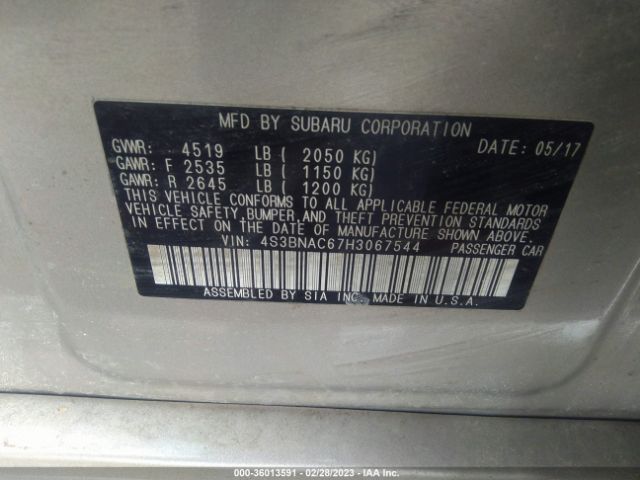 4S3BNAC67H3067544 Subaru Legacy Premium