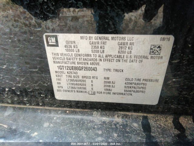 1GT12UE86GF260043 GMC Sierra 2500hd Denali