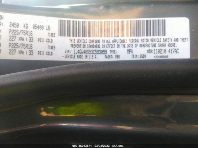 1J4GW48S53C593099 Jeep Grand Cherokee Laredo