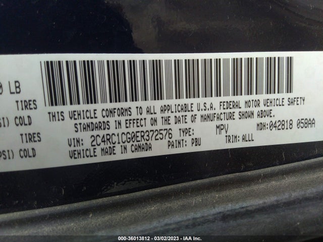 2C4RC1CG0ER372576 Chrysler Town & Country Touring-l