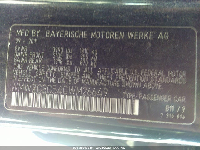 WMWZC3C54CWM26649 Mini Cooper Countryman S