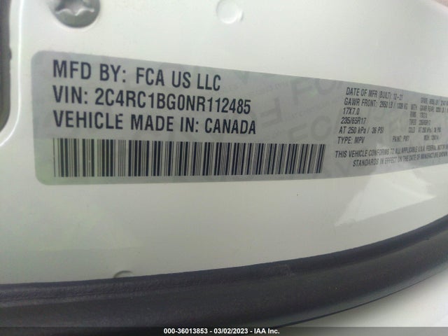 2022 Chrysler Pacifica, VIN: 2C4RC1BG0NR112485
