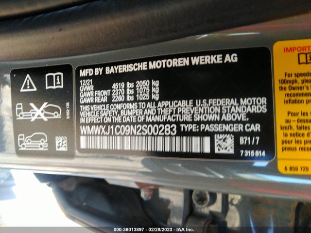 2022 Mini Clubman, VIN: WMWXJ1C09N2S00283