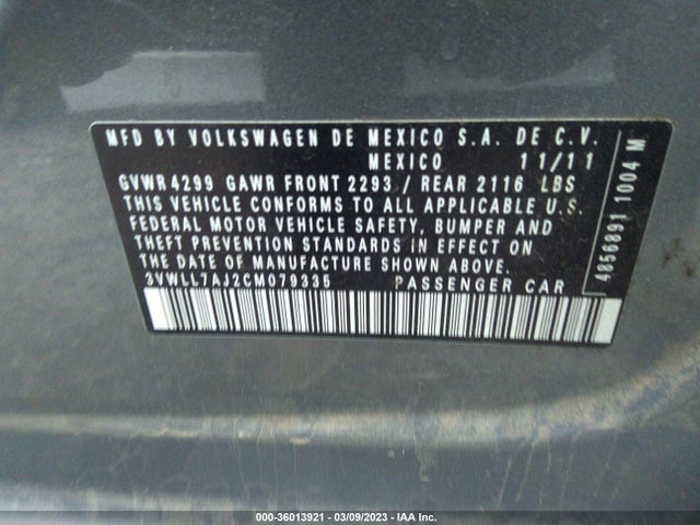 3VWLL7AJ2CM079335 Volkswagen Jetta Sedan Tdi