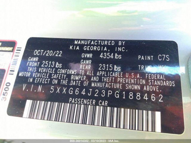 5XXG64J23PG188462 KIA K5 Gt-line