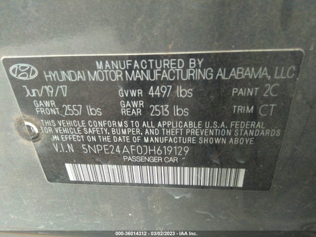 Hyundai SONATA SE 2018 5NPE24AF0JH619129 Image 10